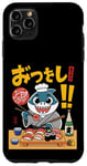 Coque pour iPhone 11 Pro Max Shark Mangeant des sushis japonais Kawaii Ramen Anime