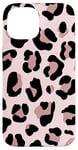 iPhone 15 Blush Pink Leopard Print Case