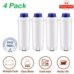 4 PACK For Delonghi Coffee Maker Machine Water Filter DLSC002 5513292811 SER3017