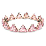 Swarovski Bracelet Ortyx femme, cristaux roses taille triangle et placage de ton or rosé