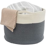 Panier de Rangement Ø 50x35 60L Corbeille à Linge en Osier Panier à Jouets Rond