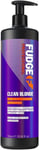 Fudge Professional Original Clean Blonde Shampoo, Bulk Size, Purple Toning for 