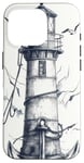 Coque pour iPhone 16 Pro Phare nautique vintage océan maritime