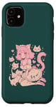 Coque pour iPhone 11 Anime Cat Girl Manga Hearts Kawaii Cute Holiday Valentines