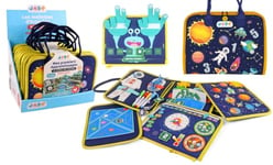 J.A.D.E - Pochette d'Activitées Espace - Montessori - 141513 - Jeu Educatif - Multicolore - Tissus - Voyage - Sensoriel - Jeu pour Enfant - Créateur Français - Jade - Pédagogique - À Partir de 3 Ans