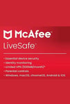 McAfee LiveSafe 2023 - 5 Devices 1 Year Key GLOBAL