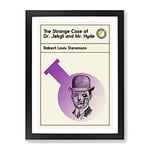 Book Cover The Strange Case Of Dr Jekyll And Mr Hyde Modern Framed Wall Art Print, Ready to Hang Picture for Living Room Bedroom Home Office Décor, Black A2 (64 x 46 cm)