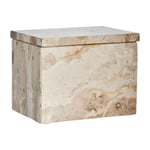 Lene Bjerre Ellia storage box marble 16.5x11.5 cm Linen