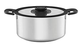 Fiskars Casserole with Lid, capacity: 5.0 litres, Suitable for all hobs, stainless steel/plastic, Ø 26 cm, Functional Form, 1026578