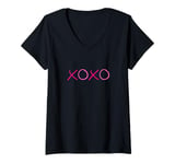 Womens Cute XOXO Top V-Neck T-Shirt