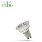 LED GU10 7,5W - 230V, 30° varm vit, glas med lins, Spectrum Premium - Dimbar : Inte dimbar, Kulör : Varm