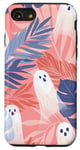 Coque pour iPhone SE (2020) / 7 / 8 Bleu vintage tropical mignon fantôme effrayant pastel gothique rétro