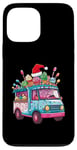 Coque pour iPhone 13 Pro Max Chapeau de Noël Camion de glace