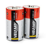 VELAMP LR20/2BP Pile Torche LR20 D, Alkaline, Rouge