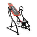 KLAR FIT Relax Zone Pro - Table d'inversion, Exercices du Dos, Cadre de Construction en Acier Stable, 3 Positions, Rembourrage Mousse, sans Coussin, 150Kg Max. - Rouge Clair