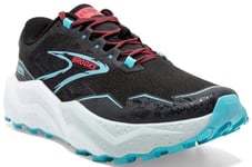 BROOKS Women's Caldera 7 Sneaker, Black/Ebony/Bluefish, 7.5 UK