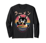 Manga Anime Kawaii Otaku Style Urban Streetwear Ramen Cat Long Sleeve T-Shirt