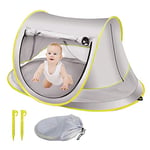 109x65x50cm Tente De Plage Pop Up Bébé, Tente De Plage avec Protection UV 50+, Tente De Plage Enfant Anti UV, avec Sac De Transport Et Piquets-Protège du Vent, du Soleil Et du Sable, pour L'Extérieur