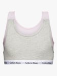 Calvin Klein Kids' Bralette, Pack of 2, Grey Heather/Unique