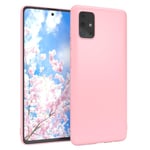 For Samsung Galaxy A51 Protective Case TPU Backcover Slim Soft Matte Pink