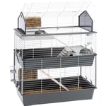 Ferplast - barn 100 double Cage à trois étages pour lapins, accessoires inclus.. Variante barn 100 double - Mesures: 95 x 57 x h 121 cm -