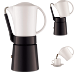 Aerolatte Caffè Porcellana, 4-Cup Stovetop Espresso Maker - Black & White 250ml