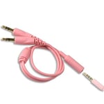 CABLE JACK 1xFEMELLE 2xMALES 40cm ROSE