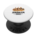 Jerusalem Souvenir Israel Skyline Jewish Israeli Women Men PopSockets Adhesive PopGrip