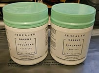 2X JS Health Greens And Collagen  Tropical And Mint Powder 30 Servings BBE 11/25