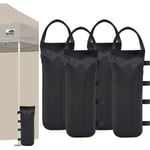 Kraftiga sandsäckar för utomhusreklam tält solskydd fast vindskydd (sand ingår ej) 4-pack (svart)