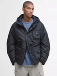 Barbour Weardale Worker Hooded Waxed Jacket, Navy