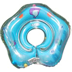 Flotteur de natation pour bébé, Transparent, Double couche, pvc, Anti-fuite, poignée sûre, cou de bébé pour la maison, baignoire intérieure, bleu