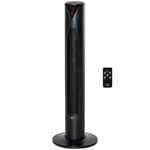 Rootz Quiet Column Fan - Tower Fan - Cooling Appliance - 70 ° Oscillation - Energibesparing - 31,5 x 31,5 x 96 cm - Svart