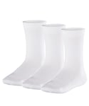 FALKE Kids Family 3-Pack Socks - 94% Cotton, White (White 2000), UK 3-5.5 (Manufacturer size: 19-22), Pack of 3