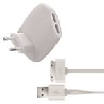 MUVIT Wall Charger 2USB 2.4A - Blanc - UK