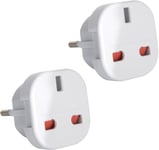 TEC UK - 2 x UK to EU Europe European Travel Adapter suitable for France, Spain