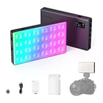 SMALLRIG RGB Video Light, RM120 Portable on Camera Light, 5000mAh 2500K-8500K CRI 98+, Éclairage de Vidéoconférence Professionnel Full Color LED Light Panel pour Vlog, Photography - 3808