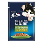 FELIX Nourriture pour Chat Humide en gelée, avec Lapin, Lot de 26 (26 x 85 g)