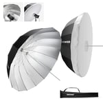 NEEWER 41"/104cm Parabolic Reflective Umbrella Photography with Silver Inner, Soft Lighting With Diffuser Cover, Bag, Quick Fold for Camera Photo Studio Video Light Shooting Monolight Flash, NS1U