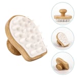 Bamboo Wood Shampoo Brush Deep Cleaning Scalp Cleaning Scrubber  Household