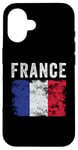 Coque pour iPhone 16 Drapeau de la France Vieilli – Hommes, Femmes, Enfants – Drapeau français