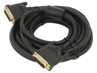 Cable DVI-D male des deux cotes 5m noir