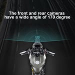 Motorcycle Dash Cam Front And Rear 2K 3in IPS HD WiFi Wide Angle IP66 Waterproof