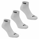 Puma 3 Pack Quarter Socks Mens Gents