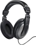 Casque TV ShellTV (Casque Circum-Auriculaire Stéréo, idéal télé, câble Extra Long 6m, Jack 3.52mm mâle, Adaptateur Jack 6.35mm mâle Inclus, 20 Hz-20 kHz, 32 ohms, 113 DB/MW) Noir