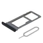 Dual SIM card Tray for Samsung Galaxy Note 9 N960 (Black) incl. Sim pin