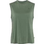 Fjällräven Womens Abisko Wool Tank Top (Grön (PATINA GREEN/614) Small)