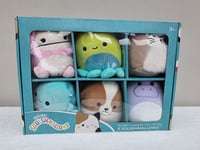 Original Squishmallows 6 Pack:  Rie, Orphie, Brina, Maggie, Adela & Benedict.