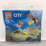 LEGO CITY Ocean Diver Set 30370 Dark Tan Manta Ray Stingray Brand New & Sealed