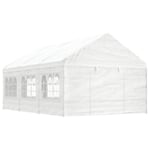 vidaXL Paviljong med tak vit 6,69x4,08x3,22 m polyeten Vit